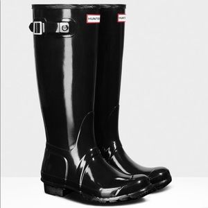 Hunter Original Tall Black Gloss Rain Boots